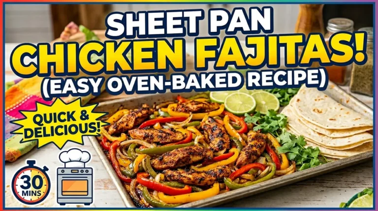 Sheet Pan Chicken Fajitas (Easy Oven-Baked Recipe)