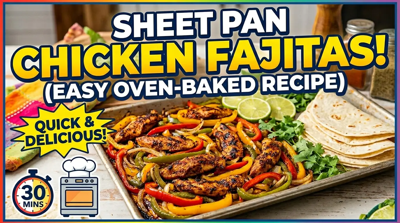 Sheet Pan Chicken Fajitas (Easy Oven-Baked Recipe)