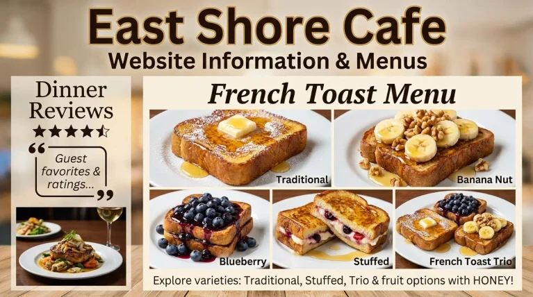 French toast breakfast at East Shore Cafe